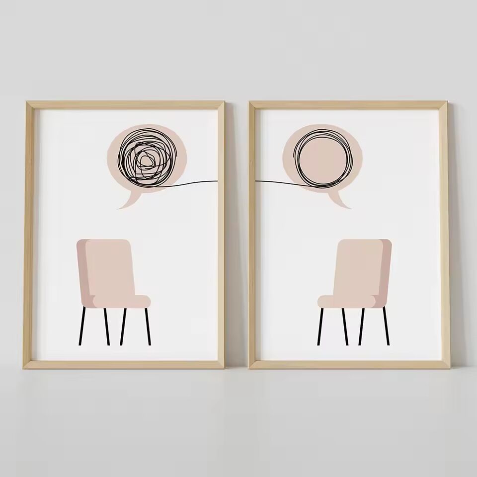 Therapy Counselor Office Wall Art Digital Posters Prints Canvas Painting Nordic Wall Pictures For Psychologist Home Decor