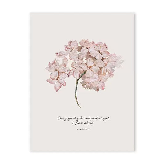 Pink Boho Bow Field Garden Canvas Painting Christian Bible Scripture Art Poster Gallery Wall Girls Bedroom Furniture Wall Art