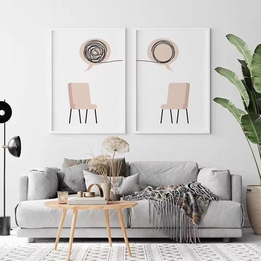 Therapy Counselor Office Wall Art Digital Posters Prints Canvas Painting Nordic Wall Pictures For Psychologist Home Decor